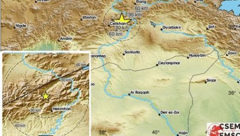ZEMLJOTRES POGODIO TURSKU: Potres na istoku zemlje