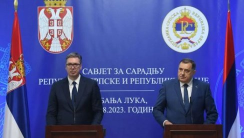 VUČIĆ IRONIČNO PORUČIO AMERIKANCIMA ZBOG SANKCIJA DODIKOVOJ DECI: Čestitam vam na hrabrosti, junaci (VIDEO)