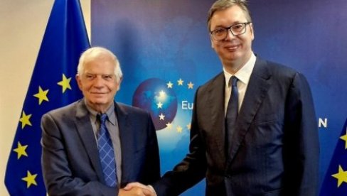 POČEO SASTANAK VUČIĆA SA BORELJOM I LAJČAKOM: Važni razgovori za Srbiju (FOTO)