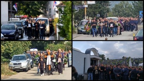 IZGUBILI ŽIVOTE NA KOSOVU, POKRILA IH SRPSKA ZEMLJA: Sahranjeni Stefan, Bojan i Igor - Uz jecaje i suze ispraćeni u večnost (FOTO/VIDEO)