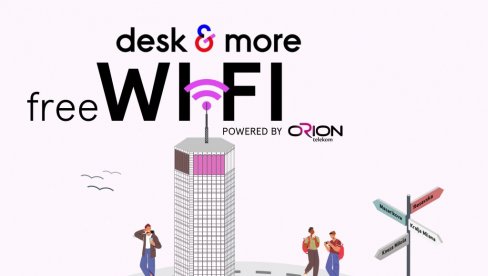 Desk&More и Орион Телеком: Бесплатна Wi-Fi Зона у срцу Београда