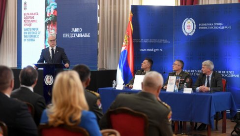 BITAN DOKUMENT ZA SISTEM ODBRANE: Ministar Vučević prisustvovao predstavljanju Bele knjige odbrane Republike Srbije
