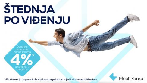 Mobi Banka predstavlja štednju po viđenju uz ukupnu kamatnu stopu od 4.01%