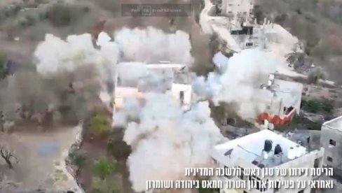 OVAKO JE UNIŠTENA KUĆA DRUGOG ČOVEKA HAMASA: Izraelci objavili snimak - Tvrde da su demolirali dom Saleha Arurija (VIDEO)