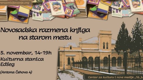 NOVOSADSKA RAZMENA KNJIGA: U KS Eđšeg u nedelju, 5. novembra