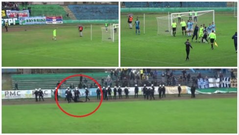 SKANDAL U SRPSKOM FUDBALU: Prekinuta utakmica Zemun - Rad, gosti odbili da igraju nakon incidenta sa golmanom i šalom (VIDEO)