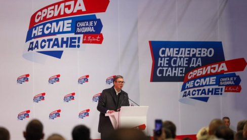 VUČIĆEVA SNAŽNA PORUKA IZ SMEDEREVA: U ovoj zemlji odlučuju građani Srbije, a ne bilo koja ambasada (VIDEO)