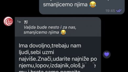 ЈУЧЕ САМ ИМАО САСТАНАК СА МАРИНИКОМ, ЈАЧЕ ГАЗИМО ВУЧИЋА Испливала срамна преписка вође Ђиласових ботова - Ја бих му и децу