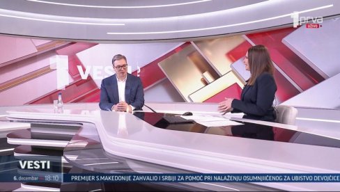 VERUJEM U POBEDU NORMALNE SRBIJE Vučić gostovao na TV Prva