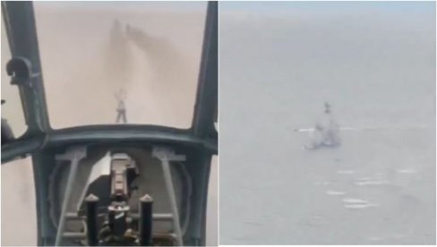 NEVEROVATAN SNIMAK SA RATIŠTA: Moćni ruski Mi-8 uništava ukrajinski pomorski dron (VIDEO)