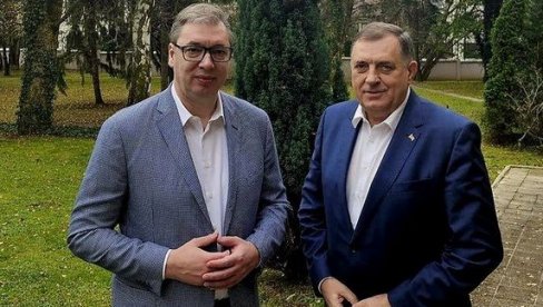 PONOSAN NA NAČIN NA KOJI VUČIĆ BRANI SRPSKE INTERESE Dodik: Intervju predsednika za BBC još jednom pokazao njegovu hrabrost i odlučnost