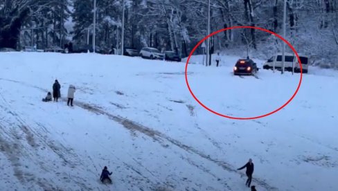 BAHATOST ILI NESREĆNI SLUČAJ: Mercedesom se vozio među decom koja su se sankala u Zagrebu pa se ovako branio (VIDEO)