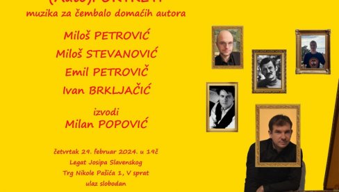 KONCERT U LEGATU SLAVENSKI: (Auto)portreti, muzika za čembalo