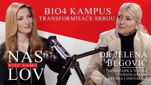 MINISTARKA BEGOVIĆ U PODKASTU NOVOSTI: BIO4 kampus transformisaće Srbiju