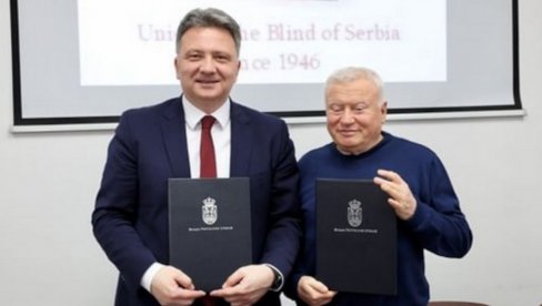 VELIKA POMOĆ ZA SLEPE I SLABOVIDE: Ministar Jovanović potpisao Sporazum o međusobnoj saradnji sa Savezom slepih Srbije (FOTO)