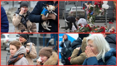 РУСИЈА ОПЛАКУЈЕ МРТВЕ: Ако Русија утврди повезаност Кијева са нападом...; Нападачи прегазили дете; Више од 130 мртвих (ФОТО/ВИДЕО)
