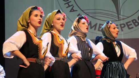 ПРОЛЕЋНИ КОНЦЕРТ АНСАМБЛА НАРОДНИХ ИГАРА И ПЕСАМА СМЕДЕРЕВО, СА ГОСТИМА ИЗ ПОЖАРЕВЦА И ПОЉАНЕ Метохија и Левач, па Шумадија и Пир ПРОЛЕЋНИ КОНЦЕРТ АНСАМБЛА НАРОДНИХ ИГАРА И ПЕСАМА СМЕДЕРЕВО, СА ГОСТИМА ИЗ ПОЖАРЕВЦА И ПОЉАНЕ Метохија и Левач, па Шумадија и Пир
