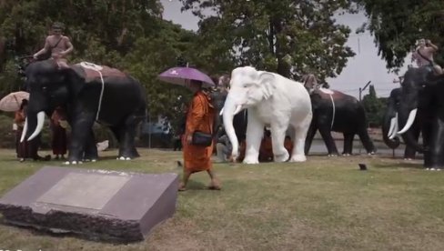 TAJLANDSKA NOVA GODINA : Stotine uživaju u festivalu Songkran i tradicionalnoj borbi sa slonovima (VIDEO)