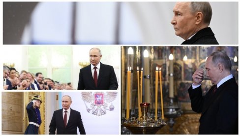ПРЕДСЕДНИК ПЕТИ ПУТ: Погледајте кадрове из Кремља - Путинова инаугурација у сликама (ФОТО)