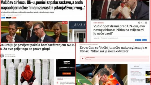 SRAMNI NATPISI OSVANULI U HRVATSKIM MEDIJIMA: Salve uvreda na račun predsednika Vučića i srpskog naroda (FOTO)