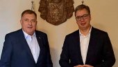 VUČIĆ I DODIK RAZGOVARAĆE VEČERAS U PALATI REPUBLIKE U BANJALUCI