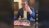 NE ZNAM, LJUDI, JESTE LI PRIMETILI... Hit-snimak! Vučić popunjava album sa sličicama za EURO 2024 i ne skriva želju nacije (VIDEO)