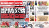 NEDELJNE “VEČERNJE NOVOSTI” DONOSE: Možemo li očekivati još agresivnije poteze Zapada; Sa kojom umetničkom reprezentacijom Srbija ide na Olimp