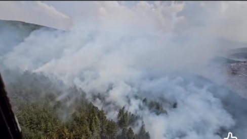 AKO NE UGASI KIŠA, UGASIĆE RUSKI HELIHOPTER: Već dva dana ne prestaje požar na Golubinji kod Pljevalja