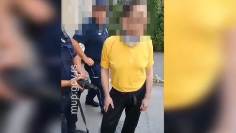 UŠAO U KRUG ZGRADE MUP NAORUŽAN DO ZUBA: Policija objavila snimak hapšenja lica sa samostrelom, noževima... (VIDEO)