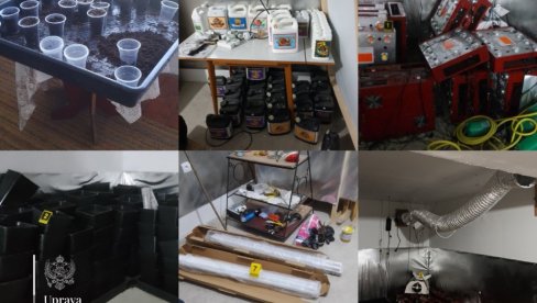 SENZACIONALNO HAPŠENJE U BERANAMA: Kod policajca pronađen zasad marihuane, laboratorija i pištolj u ilegalnom posedu