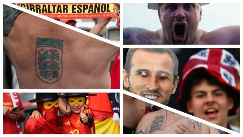 KAD EVROPA ODLEPI ZBOG FINALA EURO 2024: Engleze hapse, Španci bodre furiju uz svoju verziju Kosovo je Srbija (FOTO)