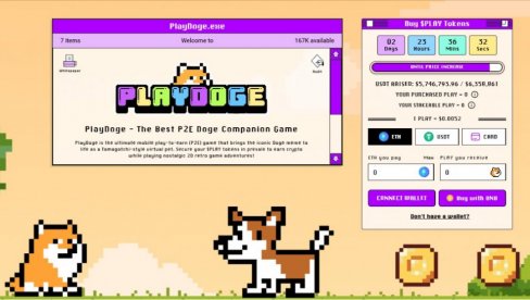 Препродаја PlayDoge-а надмашује Moonbag са прикупљених 5,7 милиона долара