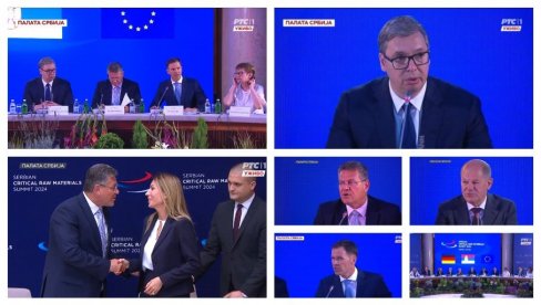 U BEOGRADU ODRŽAN SAMIT O KRITIČNIM SIROVINAMA: Obratili se Vučić i Šolc - Potpisan Memorandum o razumevanju između EU i Srbije (FOTO/VIDEO)