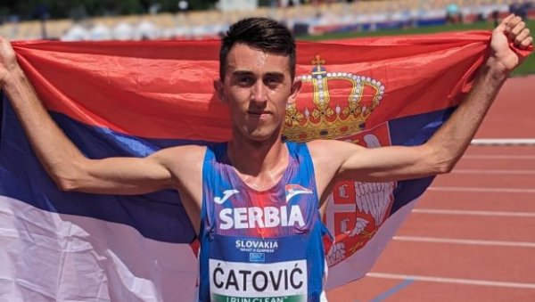 ЋАТОВИЋ ЕВРОПСКИ ШАМПИОН: Атлетичар из Новог Пазара освојио злато на 3.000 метара на првенству континента за млађе јуниоре