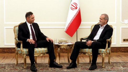 PRENEO SRDAČNE POZDRAVE VUČIĆA: Vulin se sastao sa predsednikom Islamske Republike Iran Masudom Pezeškijanom (FOTO)