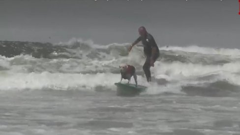 SVETSKO PRVENSTVO U SURFOVANJU: Pogledajte kako psi i njihovi vlasnici surfuju na takmičenju (VIDEO)
