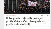 HRVATI PRIŽELJKUJU GRAĐANSKI RAT U SRBIJI: Likuju zbog Đilasovog i Šolakovog protesta