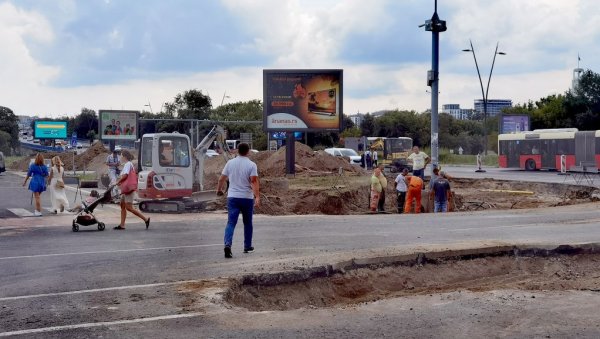 НОВЕ ИЗМЕНЕ ЗБОГ ФИНАЛНИХ РАДОВА:  Кружни ток код Ушћа напредује сваког дана, крај радова очекује се до краја недеље