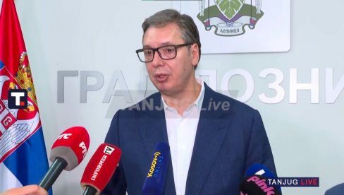 VUČIĆ U PODRINJU: Predsednik se obraća (FOTO/VIDEO)