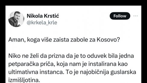 ШОЛАКОВ НОВИНАР: Кога заболе за Косово? То је држава која постоји и постојаће!