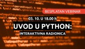 БЕСПЛАТАН ВЕБИНАР: Зашто је Python идеалан за почетнике 03.10. у 18:00