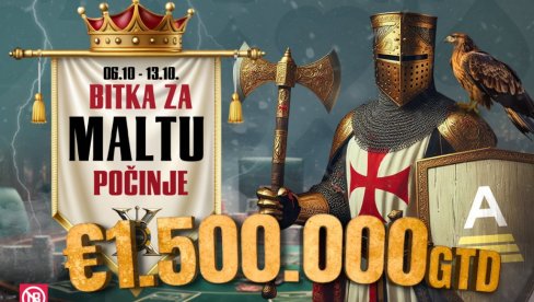 Volite putovanja i poker? AdmiralBet najboljeg igrača vodi na Battle of Malta!