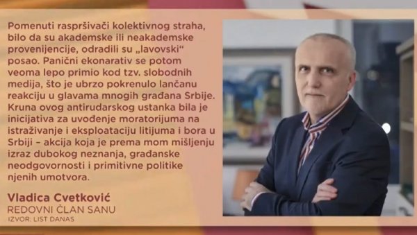 ИНИЦИЈАТОР ПРОГЛАСА: Захтев за забраном ископавања литијума је израз неодговорности и примитивне политике! (ВИДЕО)