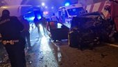 VOZILO POTPUNO SMRSKANO: Jeziva nesreća na putu Čačak–Požega (FOTO)