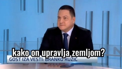 РУЖИЋ НА Н1 КАО ВОЂА ОПОЗЦИЈЕ: Незадовољан Вучићем, брани Ђиласа, поручује да СНС не би постојао без СПС-а! (ВИДЕО)