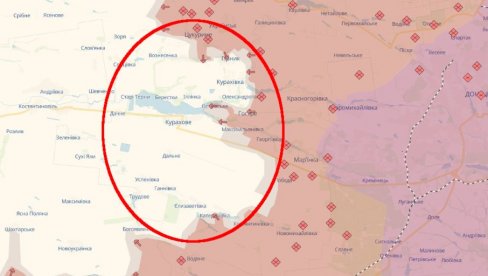 (MAPA) NOVA OFANZIVA U DONJECKU, RUSI OPKOLJAVAJU KURAHOVO: Besne borbe, steže se obruč oko Ukrajinaca