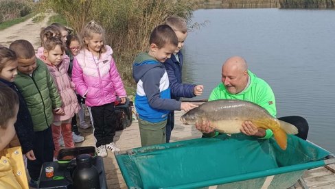 TU JE NEKAD BILO MORE...: Predškolci iz Žitišta posetili ribnjak