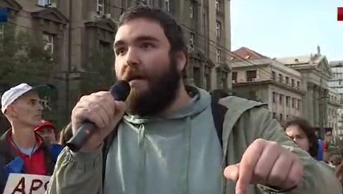 DANAS NEŠTO MORA DA SE DESI Đilasov student priželjkuje nerede na protestu (FOTO)