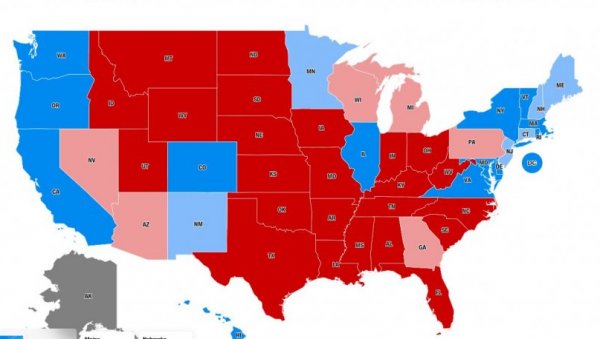 ЕВО КАКВИ СУ РЕЗУЛТАТИ У КЉУЧНИМ ДРЖАВАМА: Трамп освојио две, ово је пресек за осталих пет!