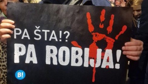 KRVAVA ŠAKA JE NOVA STISNUTA PESNICA: Isti simboli i performansi se koriste već nekoliko godina - ko stoji iza protesta u Srbiji? (FOTO)